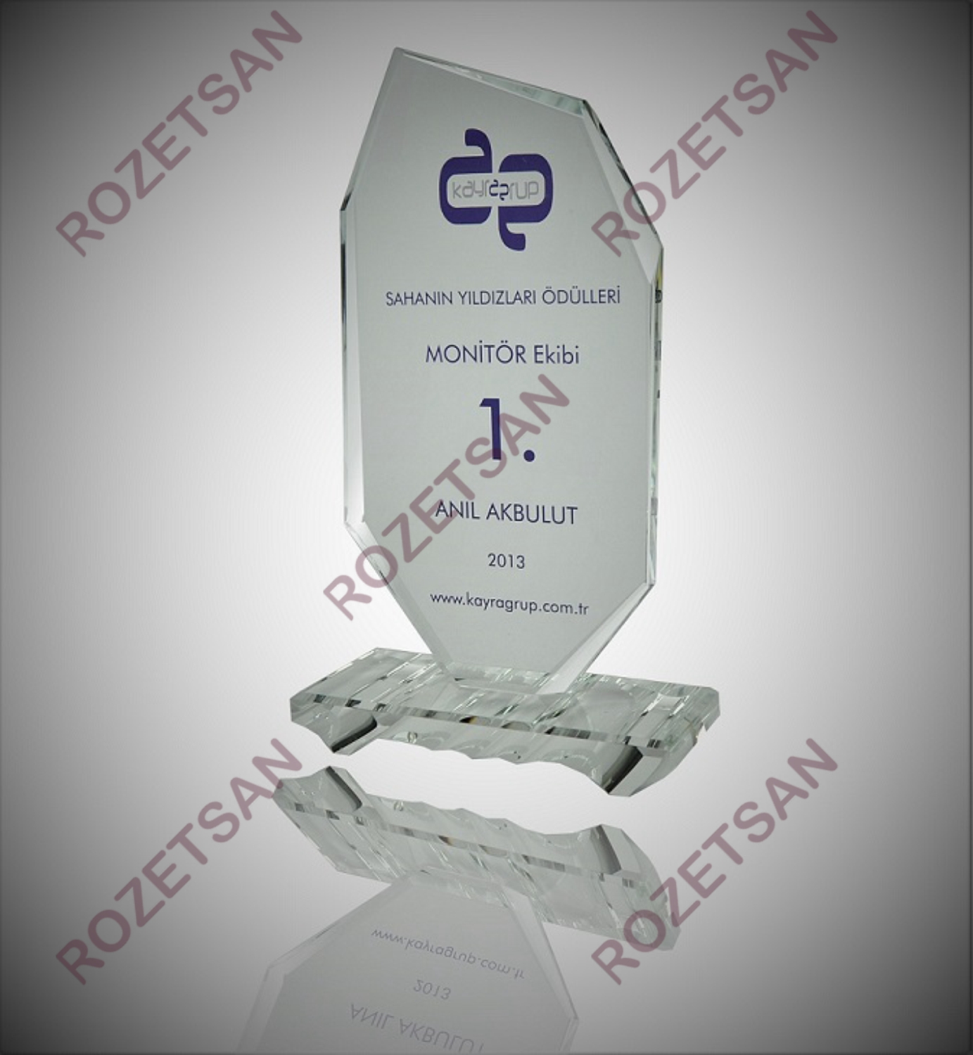 Çok Köşeli Kristal Plaket